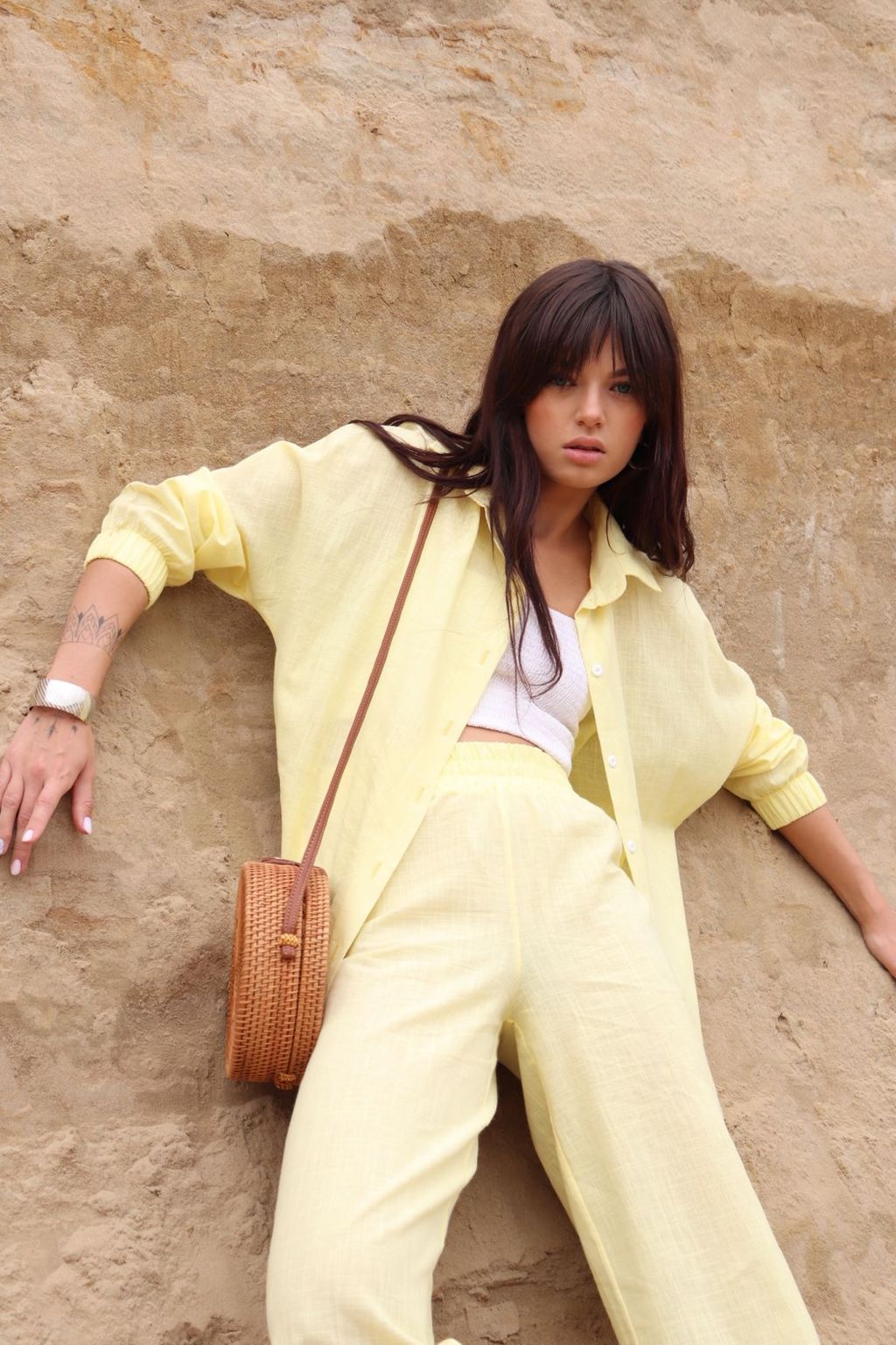 7010 Костюм летний с кюлотами лимонный - Martichelli фото 12