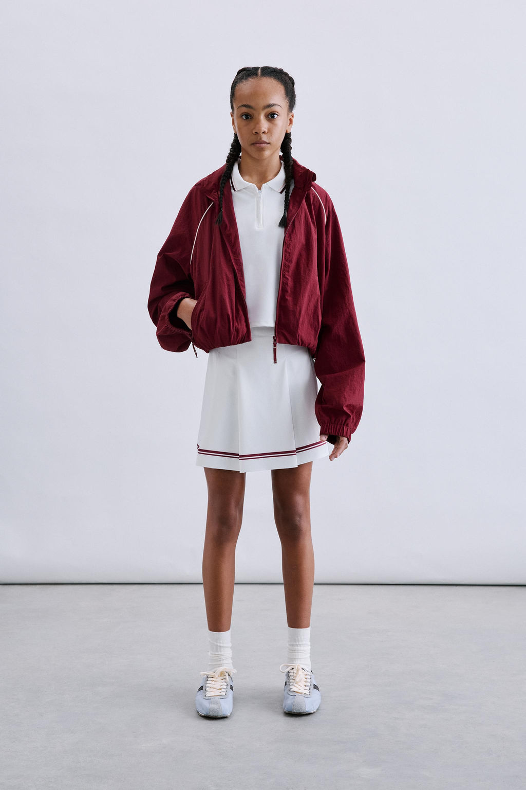 CAZADORA VIVOS CONTRASTE SPORTY / Burgundy - Zara фото 2