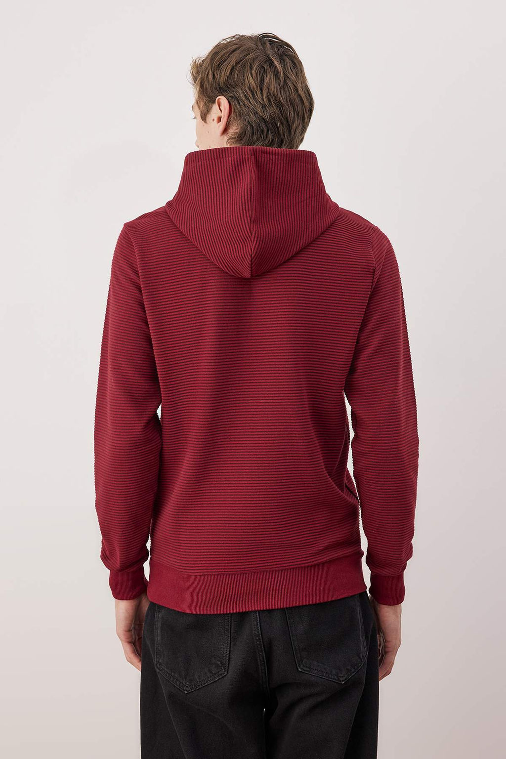 Lacivert Regular/Normal Kesim Kapusonlu Dokulu Sweatshirt TMNAW26SW00068 - Trendyolmilla фото 22