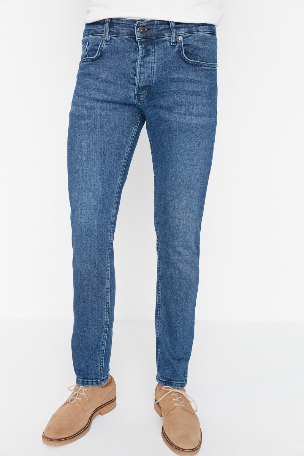 TRENDYOL MAN Siyah Skinny Fit Esnek Kumas Dar Kesim Jeans TMNAW23JE00047 - Trendyolmilla фото 32