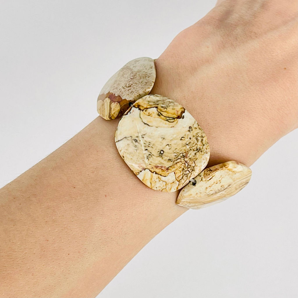 Бусины для украшений из песочной Яшмы 40 см