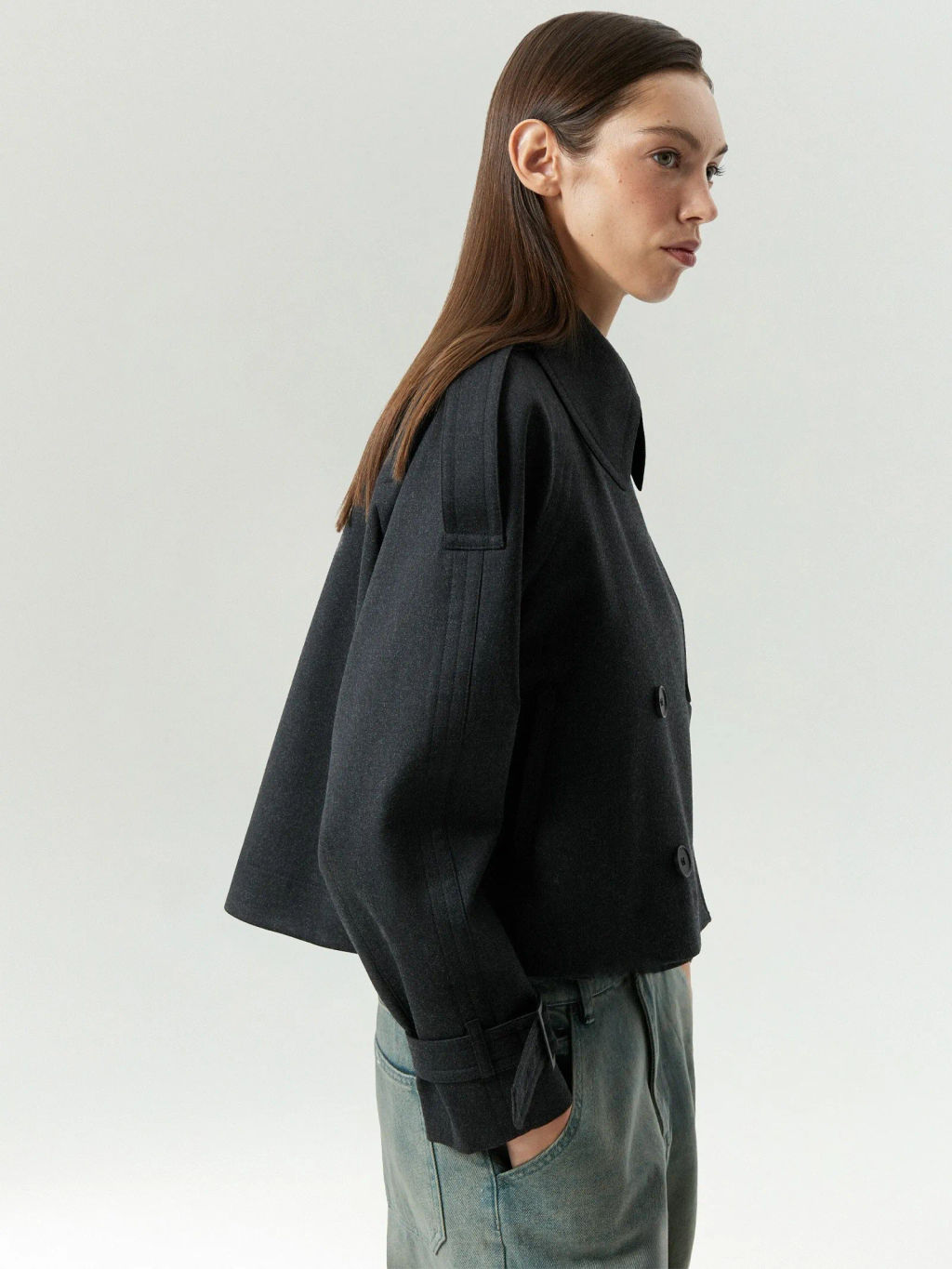 ЕМКА / Укороченный тренч из шерсти - Emka фото 5