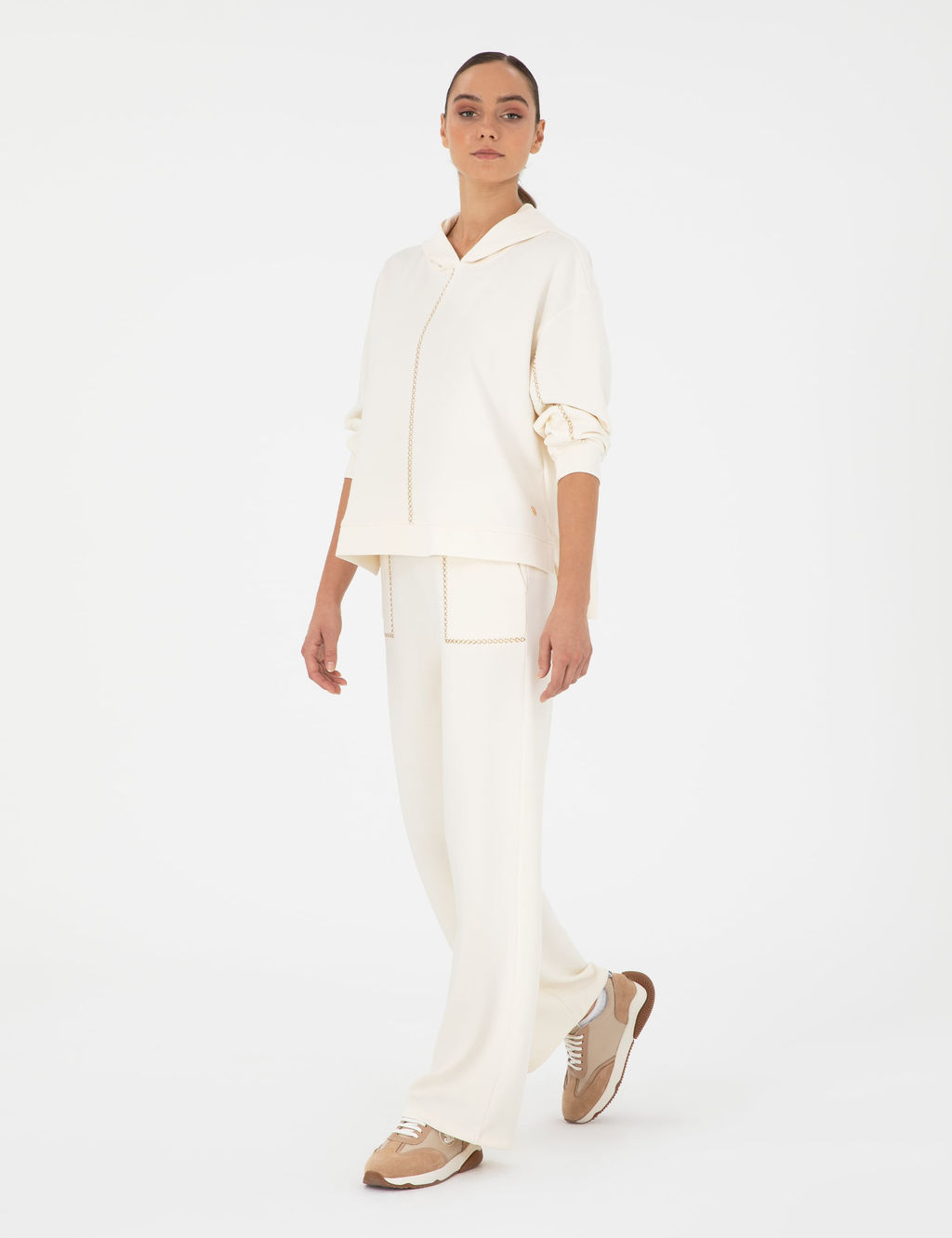 Ekru Oversize Sweatshirt