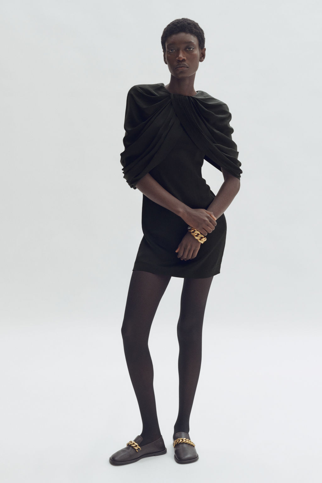 Minivestido drapeado en sat?n - H&m фото 5