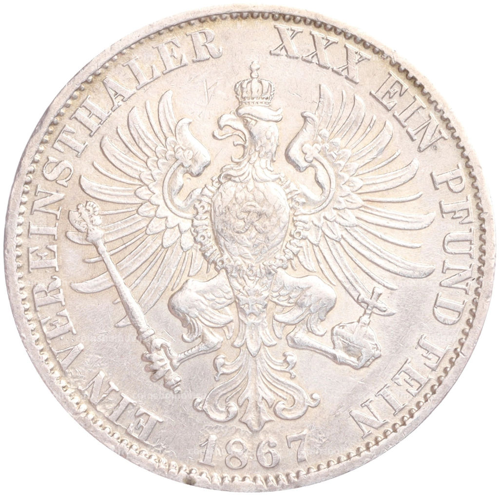 1 талер 1860 года A Пруссия