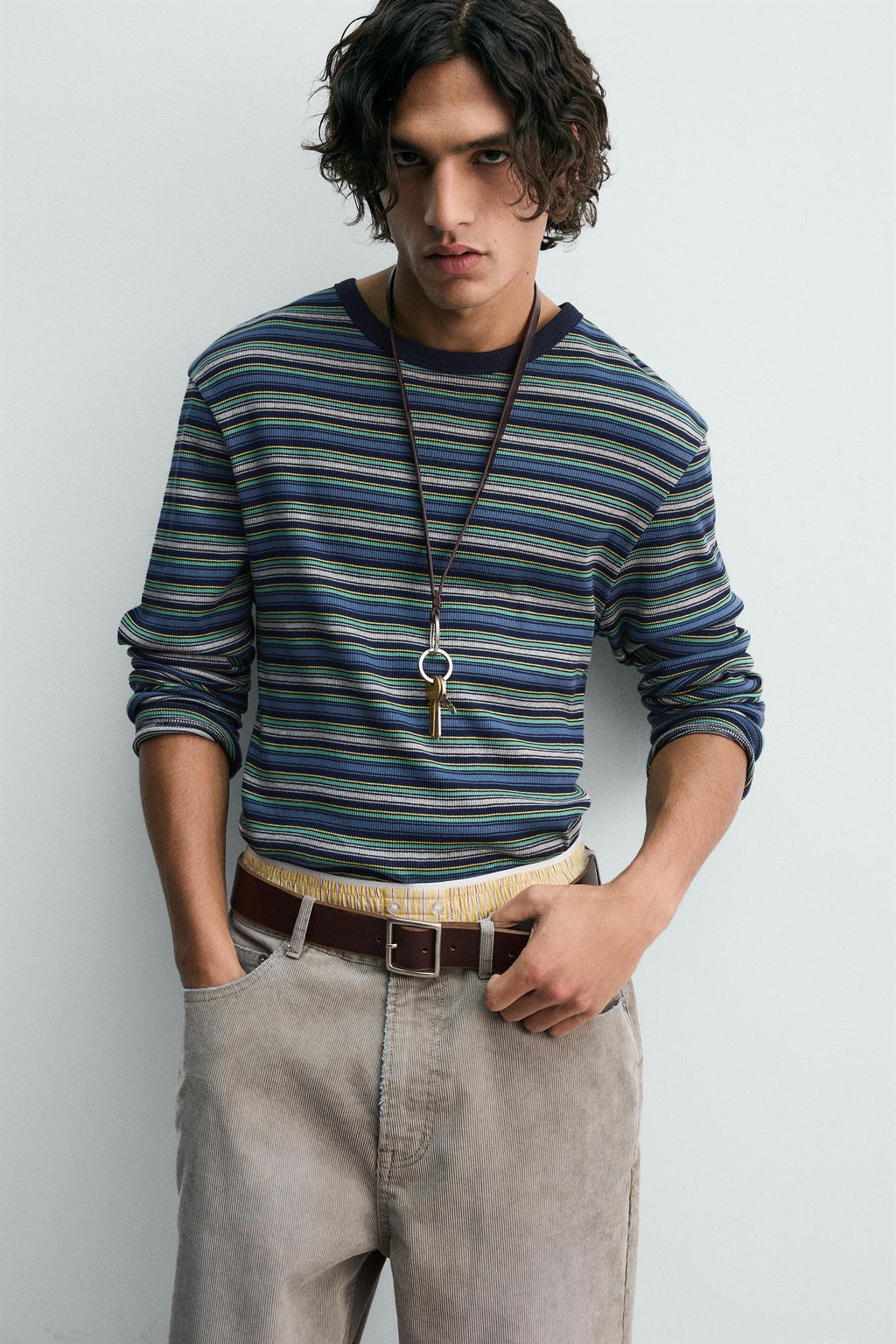RIBBED STRIPED T-SHIRT - Zara фото 14