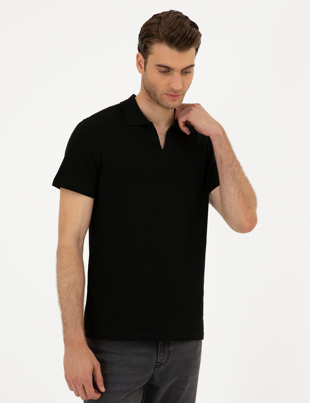 Siyah Slim Fit Ti__rt - Pierre cardin фото 10