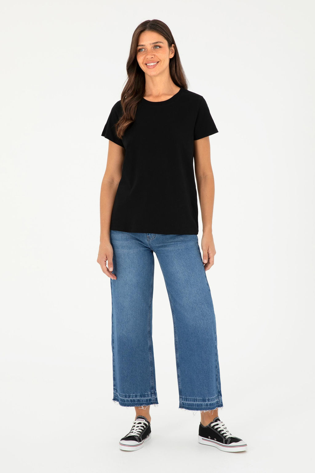 Женская черная базовая футболка Неожиданная скидка в корзине - U.s. polo assn фото 4