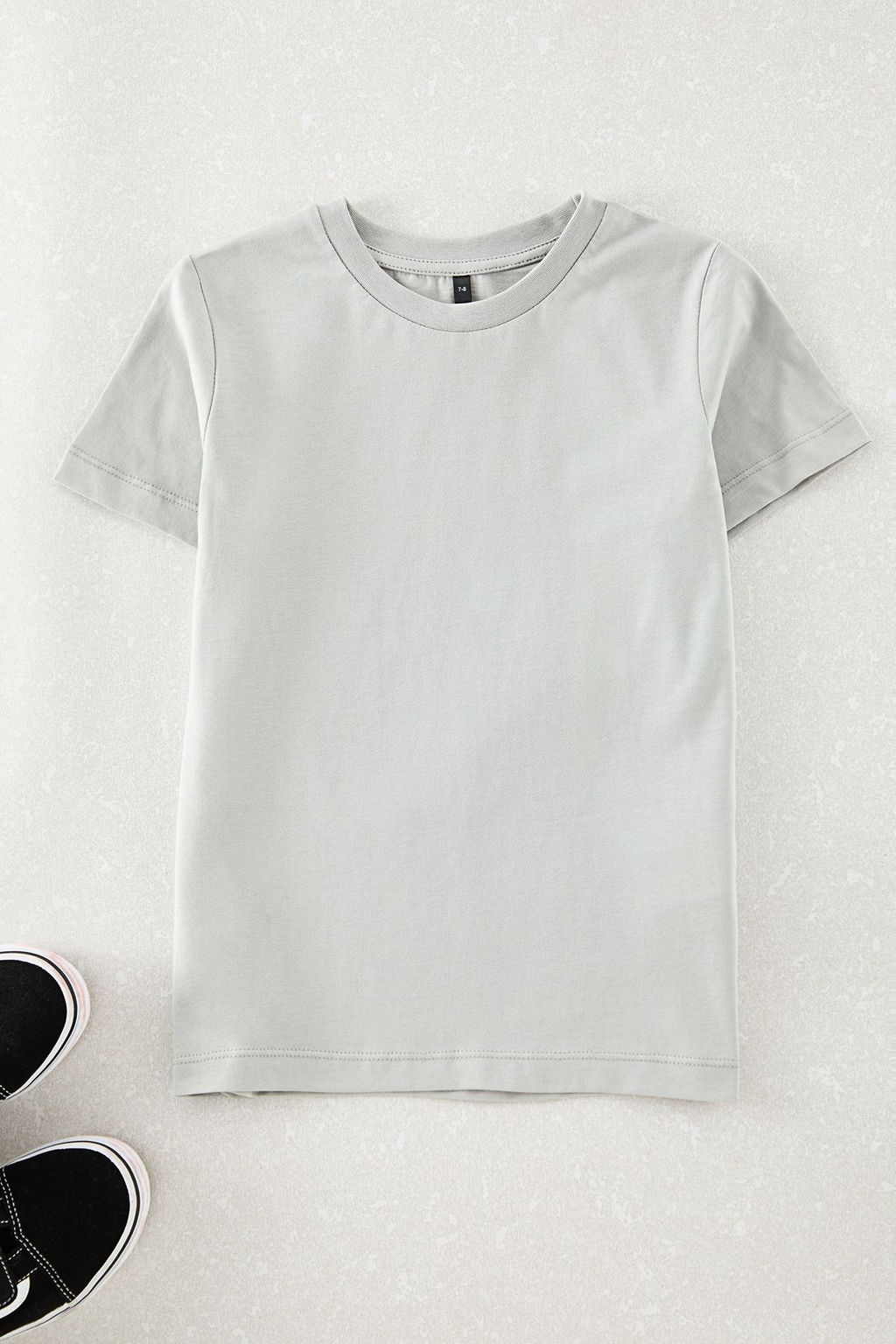 Gri Erkek Cocuk S?rt Bask?l? Orme T-Shirt TKDAW25TS00027 - Trendyolmilla фото 2