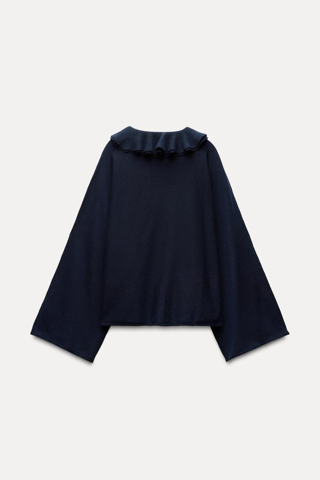 WOOL SCARF RUFFLE JUMPER - Zara фото 4