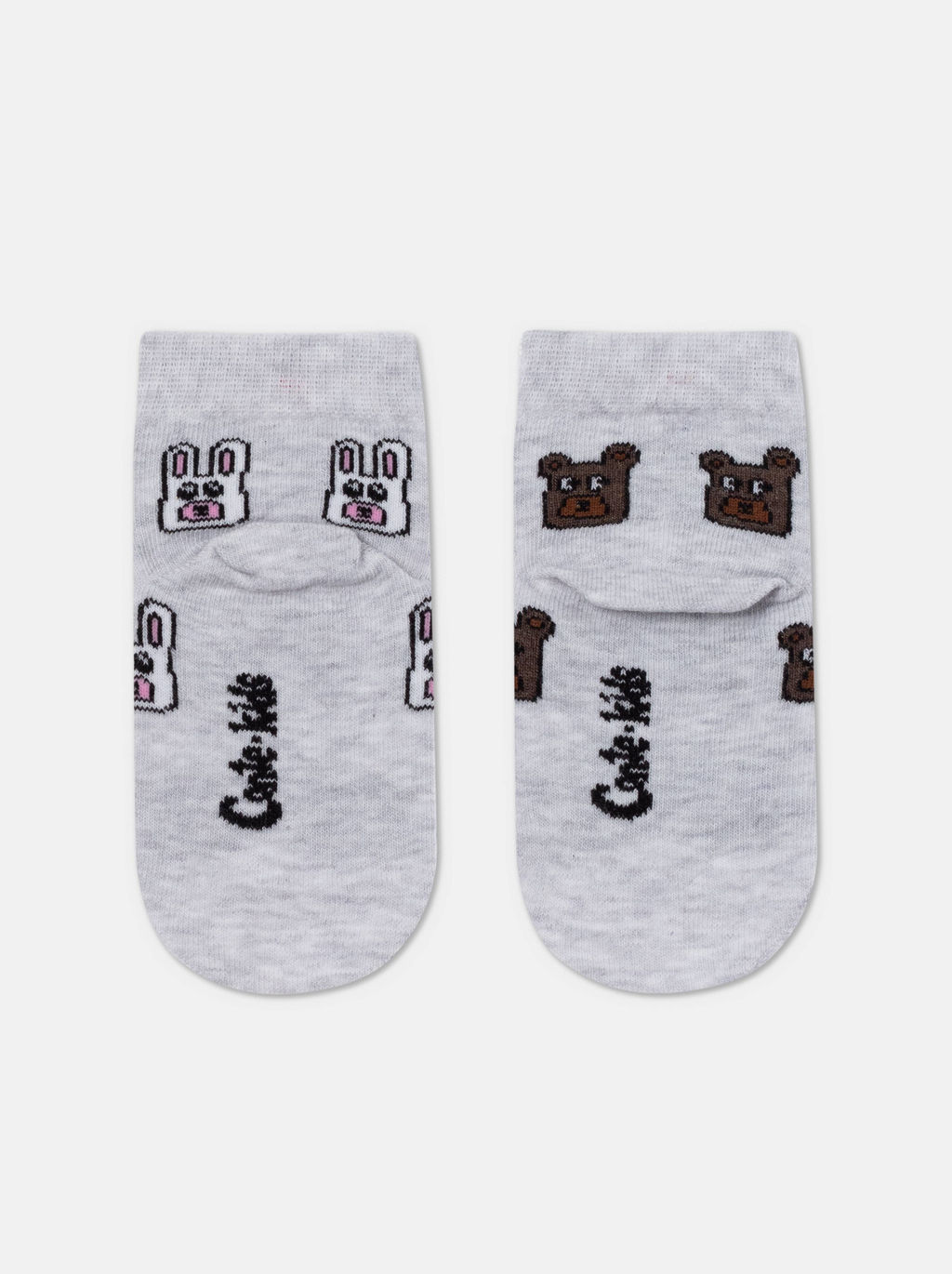 Цена за 2 пары CONTE-KIDS ВЕСЕЛЫЕ НОЖКИ светло-серый