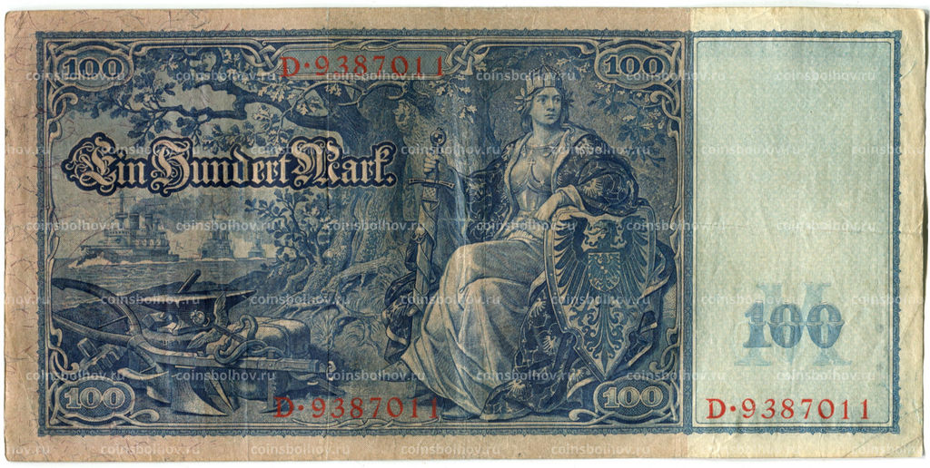 Банкнота 100 марок 1910 года Германия