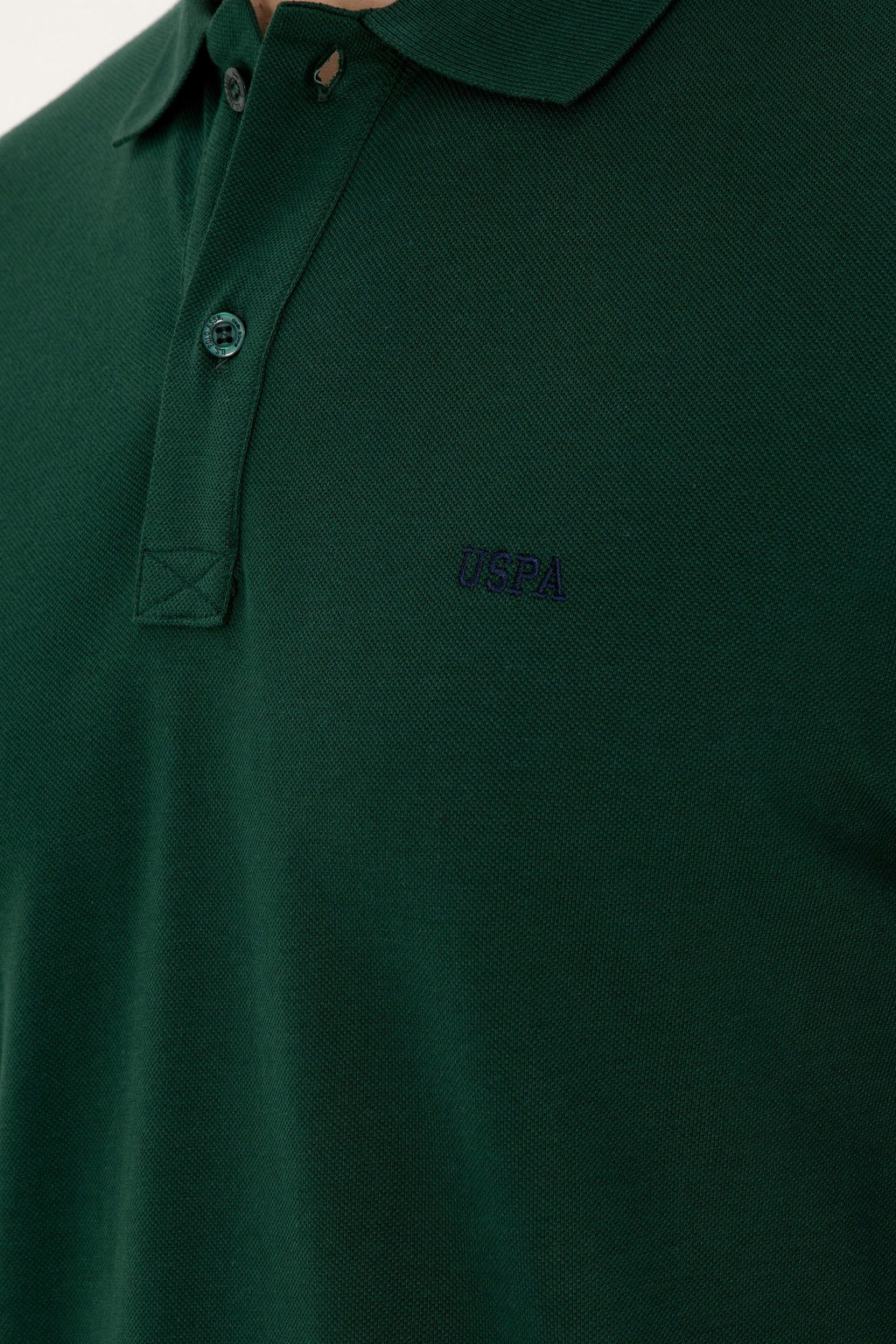 Футболка U.S. Polo Assn темно-зеленая хлопок фото 7