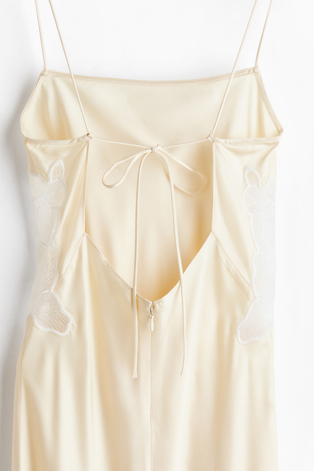 Vestido de sat?n con detalles de encaje y fular - H&m фото 6