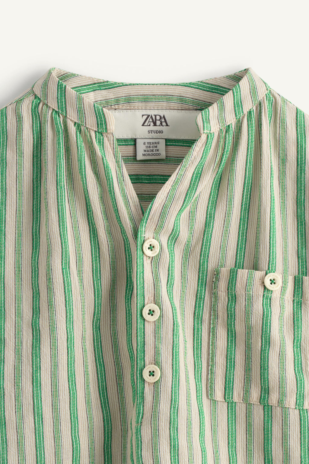 CAMISA RAYAS BOLSILLO LIMITED EDITION / Raya verde - Zara фото 8