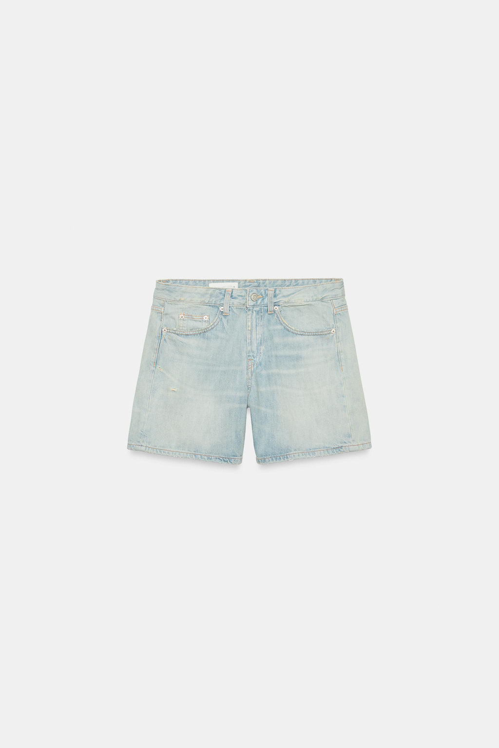 BERMUDA REGULAR DENIM TRF TIRO MEDIO / Azul claro - Zara фото 7