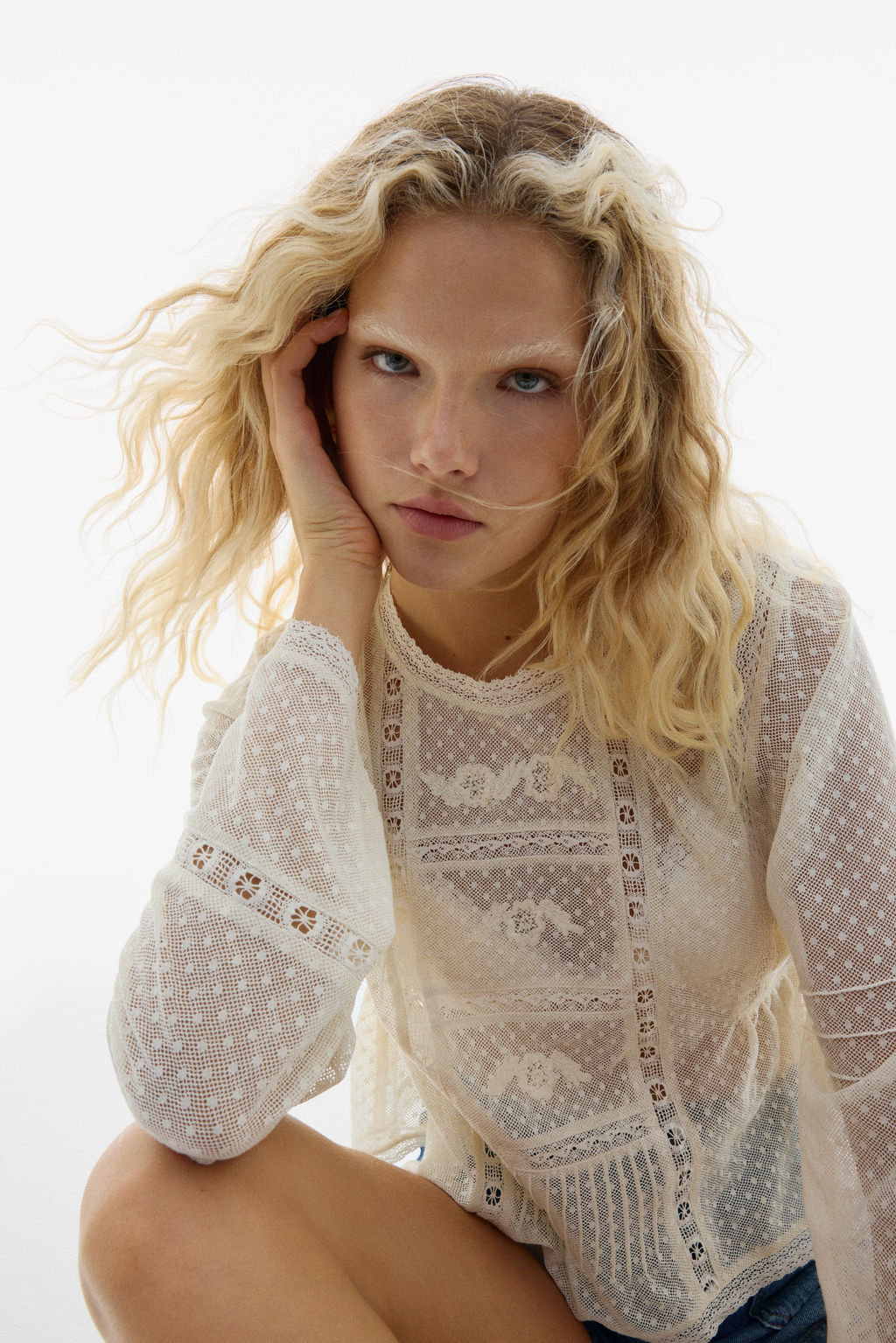 Blusa en malla plumeti - H&m фото 5