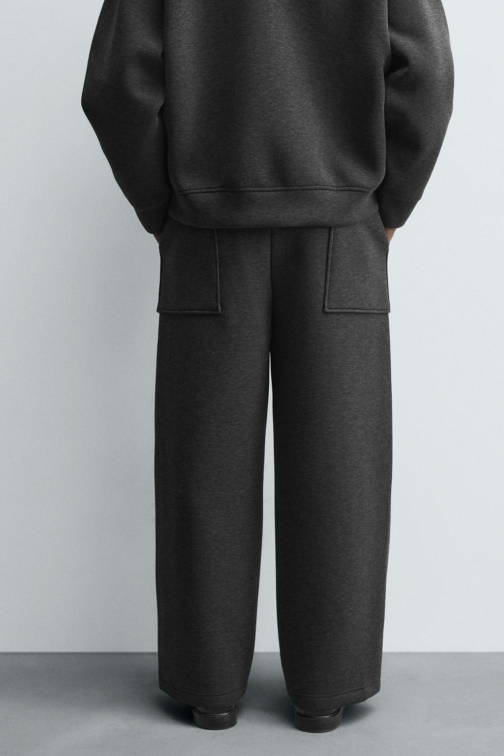 NEOPRENE-EFFECT WIDE-LEG TROUSERS - Zara фото 20