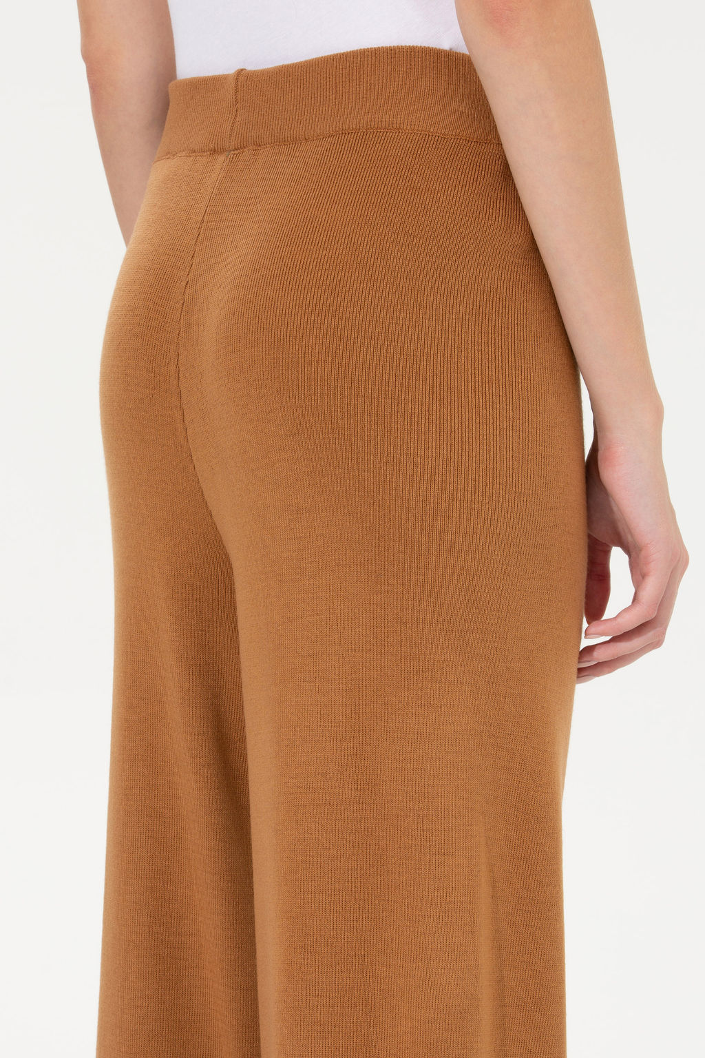 KadДn Camel Melanj Loose Fit Triko Pantolon