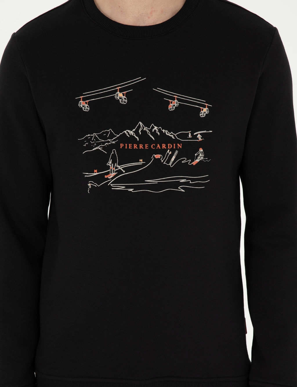 Siyah Regular Fit Sweatshirt - Pierre cardin фото 6