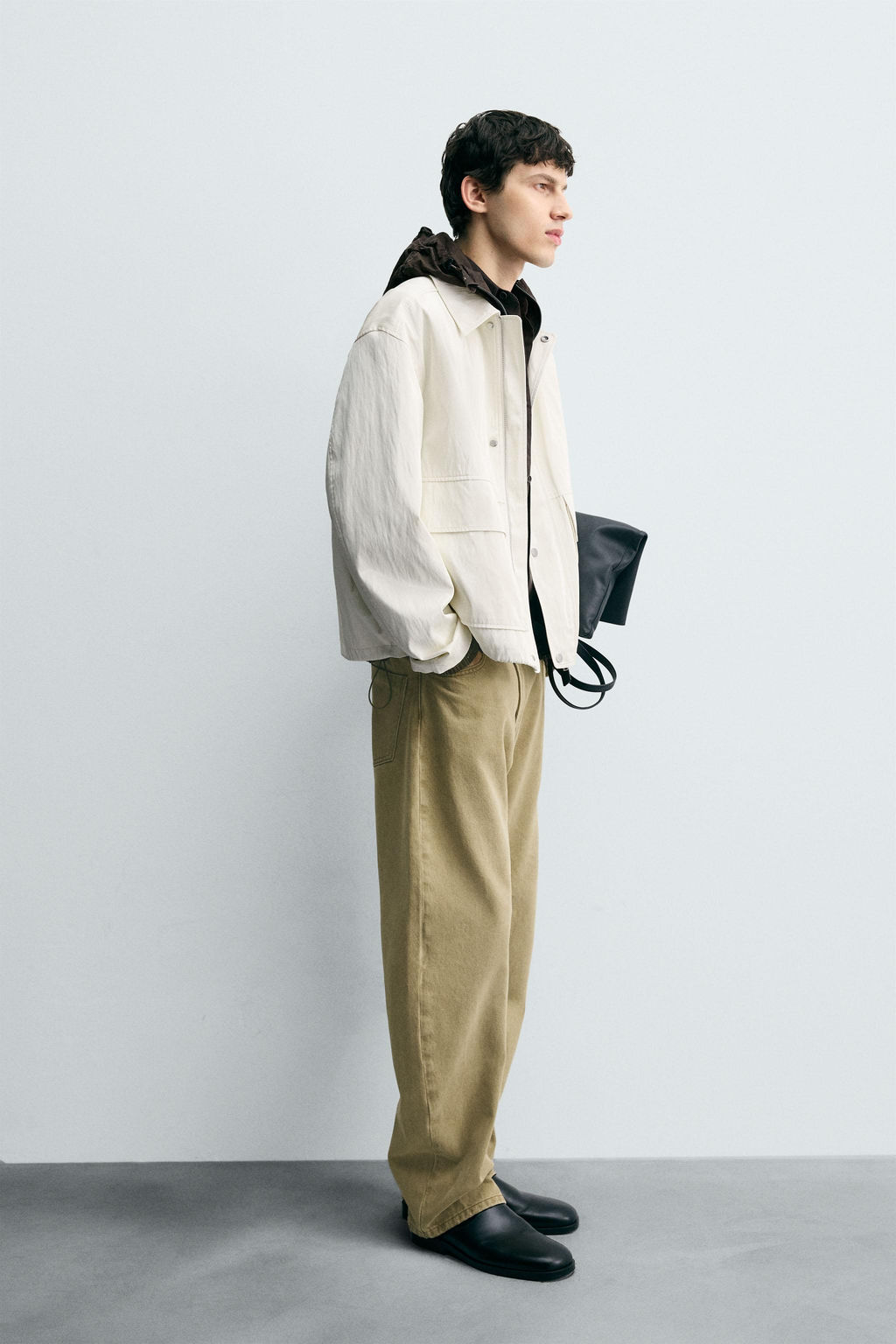 RELAXED FIT SHINY FINISH JACKET - Zara фото 4