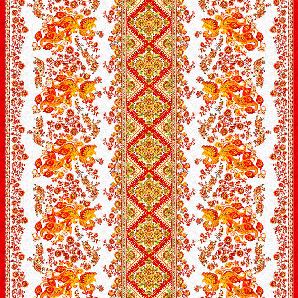 Жар-птица Скатерть 200х145см, длина стола до 160см, на 6-8 персон, хлопок Комфорт 171г/м2, Домашняя мода (Россия)  фото 2