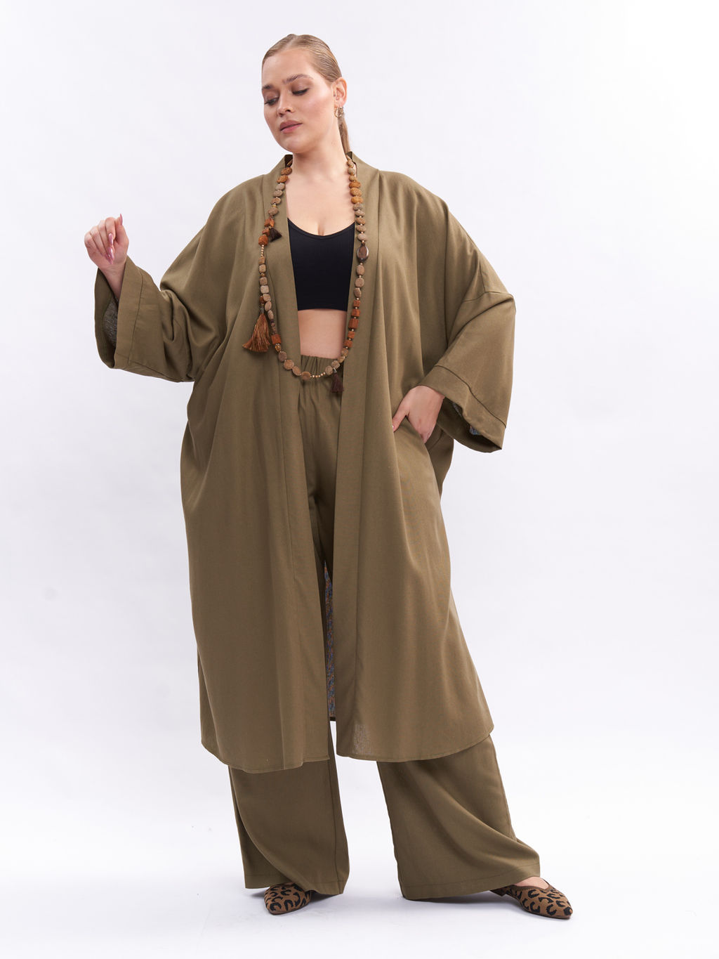 Кардиган льняной длинный TKA04052TBK58 - Артесса фото 2