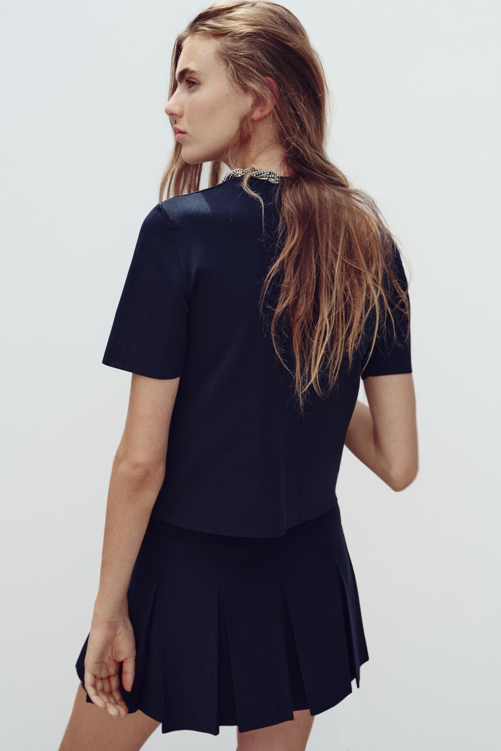 PLAIN KNIT MINI SKIRT - Zara фото 3