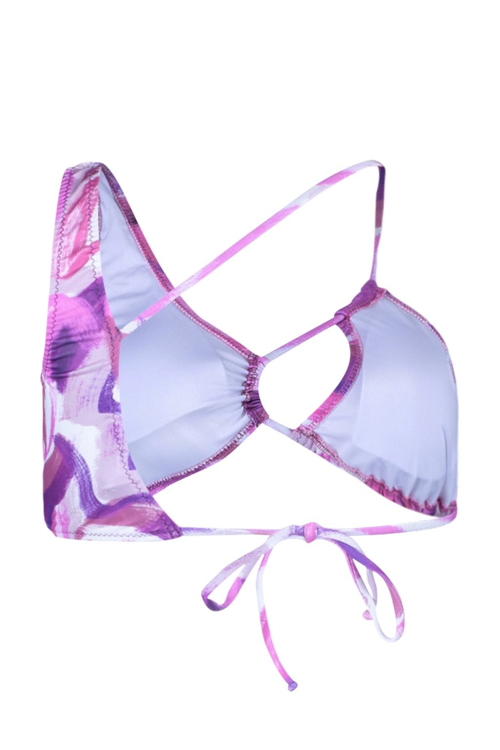 Soyut Desenli Ucgen Cut Out/Pencereli Bikini Ustu TBESS23BU00048