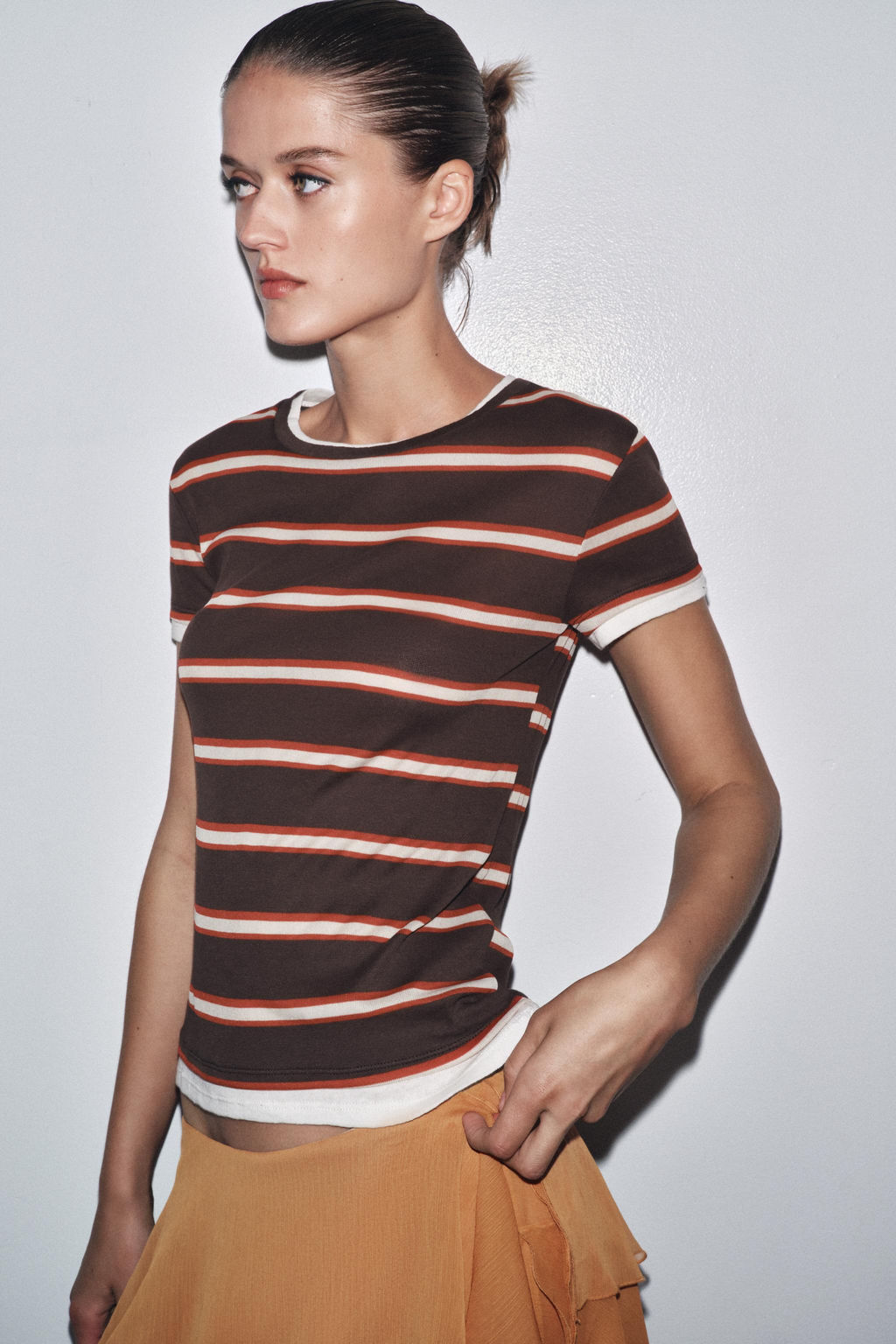 DOUBLE STRIPE T-SHIRT - Zara фото 4