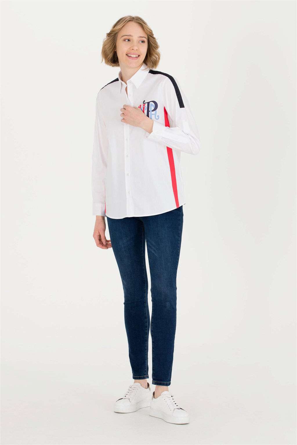 U. S. Polo Assn Женская белая рубашка с длинным рукавом - U.s. polo assn фото 10