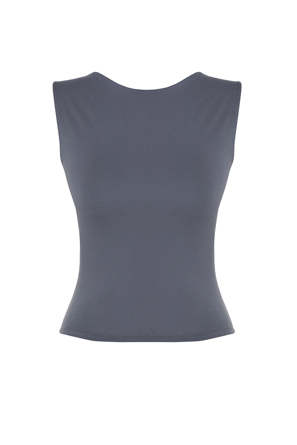 Trendyolmilla Siyah S?rt Dekolteli Fitted Regular Boy Pamuklu Esnek Orme Bluz TWOSS24BZ00031 фото 7