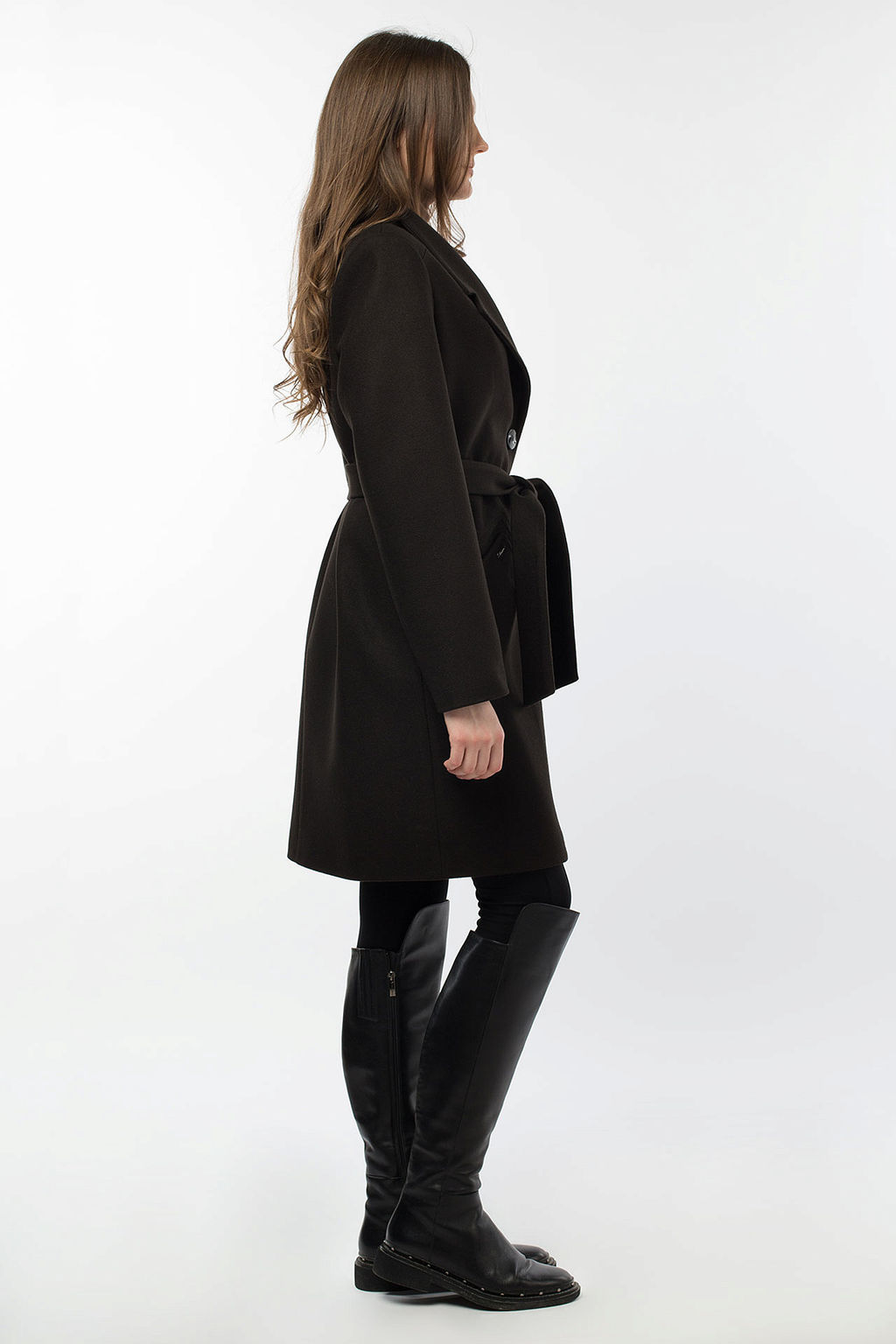 01-10540 Пальто женское демисезонное (пояс)