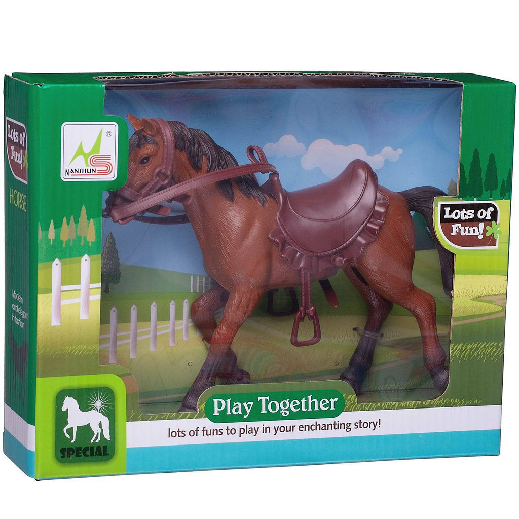 Лошадка, цвет коричневый. - Junfa toys фото 3