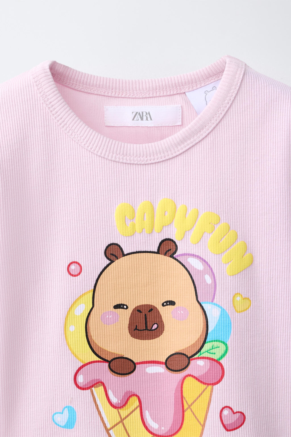 CAMISETA RIB CAPIBARA CAPYFUN  / Rosa - Zara фото 5