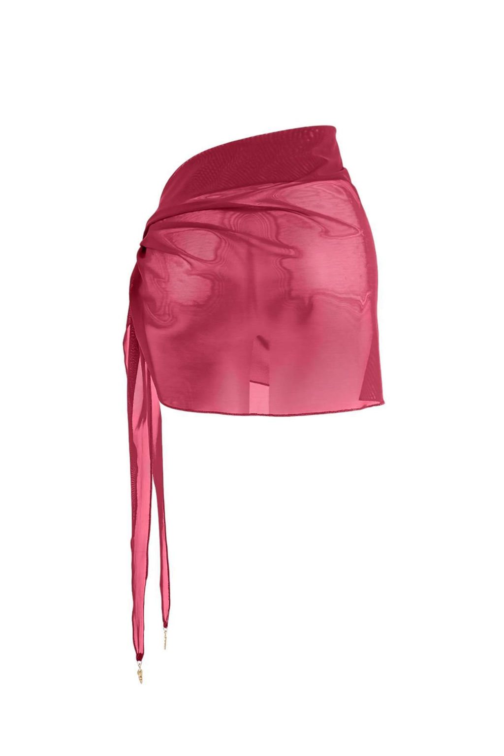 Bordo Orme Mesh Mini Aksesuar Detayl? Plaj Pareo TBESS26PR00007