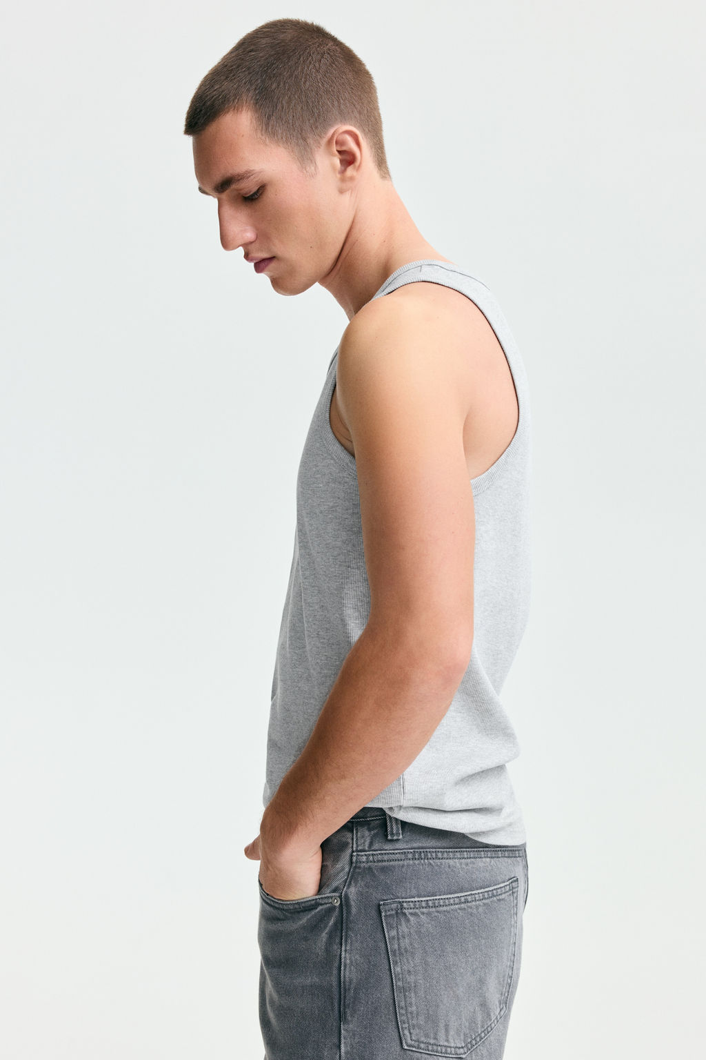 Camiseta sin mangas en canal? Slim Fit - H&m фото 8