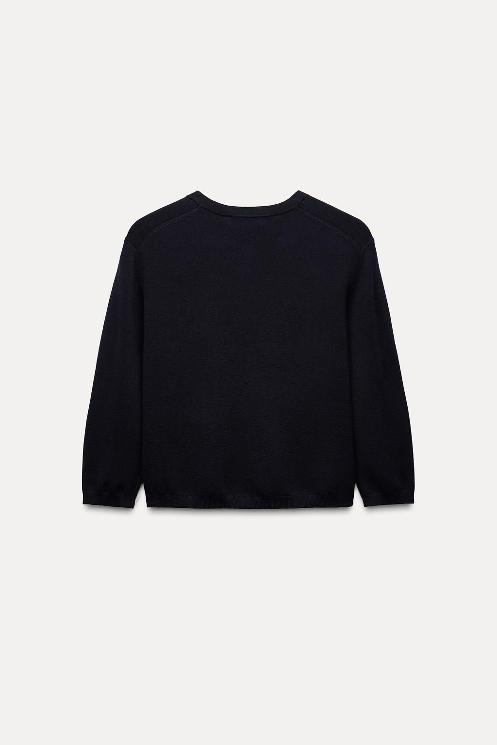 PLAIN KNIT 3/4 SLEEVE CARDIGAN - Zara фото 6