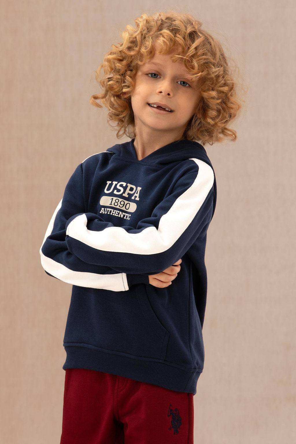 Erkek _ocuk Lacivert Kap__onlu Sweatshirt