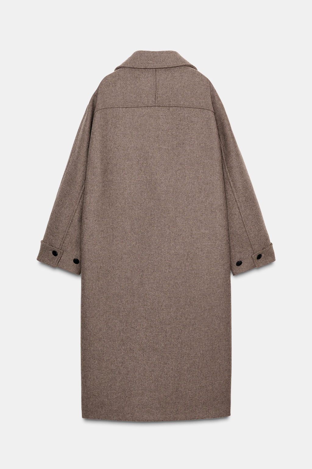 OVERSIZED COAT WITH WOOL AND CONTRAST CUFFS - Zara фото 8