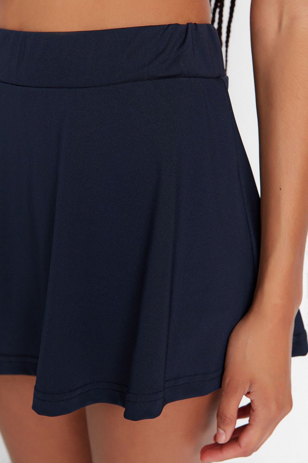 Lacivert 2 Katmanl? Ici Sortlu Tenis Orme Spor Sort Etek TWOSS22SR00067