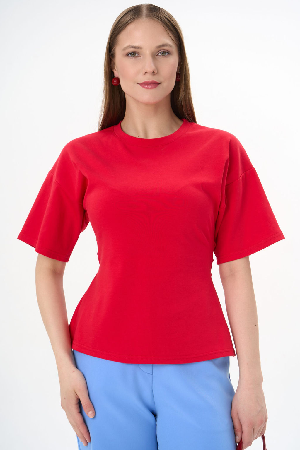 Футболка с завязками Николь (красный) - Эльза фото 4