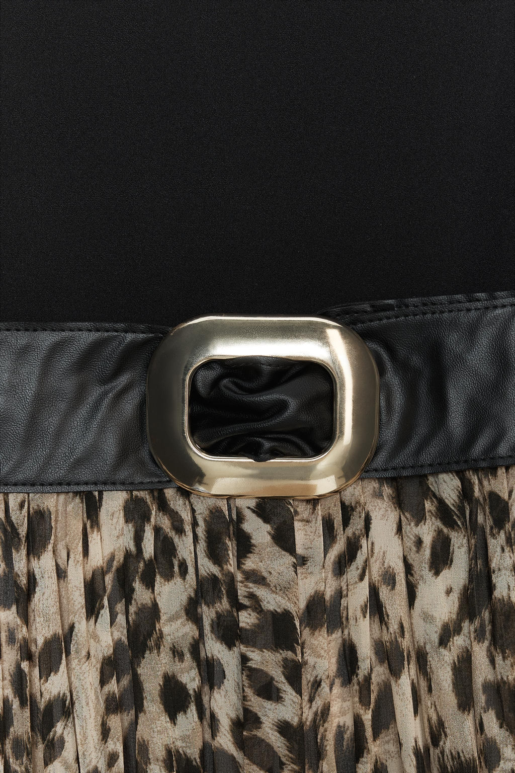 ANIMAL PRINT COMBINATION MIDI DRESS WITH BELT - Zara фото 9