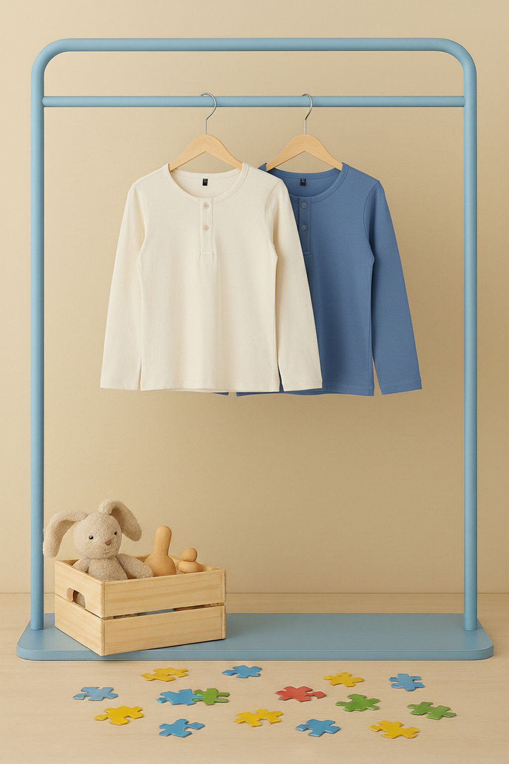 Indigo-Tas %100 Pamuk 2li Duz Erkek Cocuk Orme T-Shirt TKDAW26TS00010 - Trendyolmilla фото 3