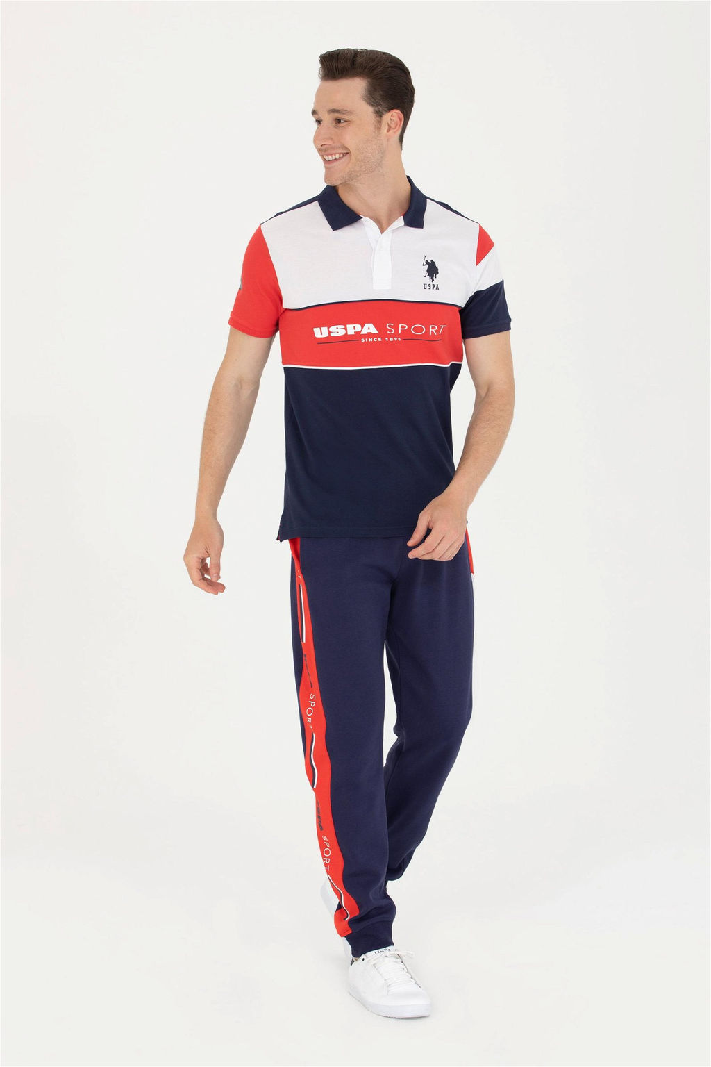 U. S. Polo Assn Мужская темно-синяя футболка с воротником-поло - U.s. polo assn фото 11