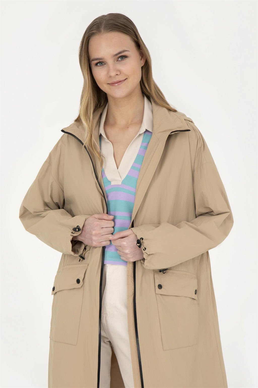 Женское пальто светло-коричневого цвета - U.s. polo assn фото 2