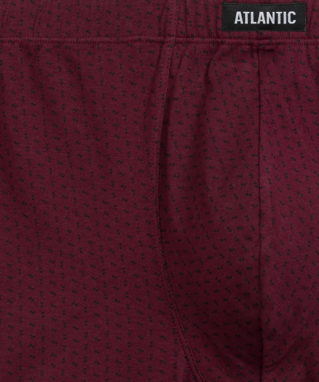 ATLANTIC 3MH-197 Трусы шорты Three Prints - набор 3 шт. голубой + темно-синий + каберне  фото 7