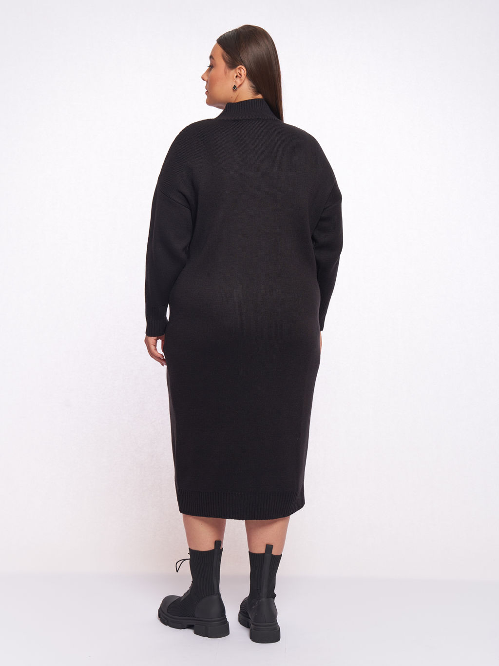 Черное вязаное платье PP91566BLK01 - Артесса фото 8