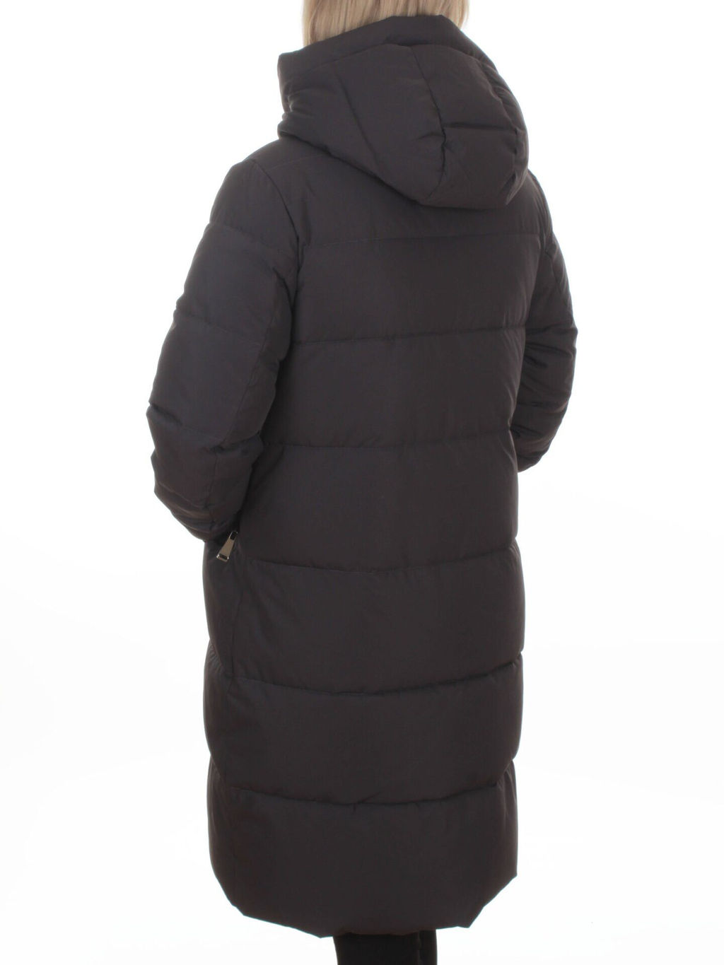 2129 DK. GRAY Пальто зимнее женское (200 гр. холлофайбер)