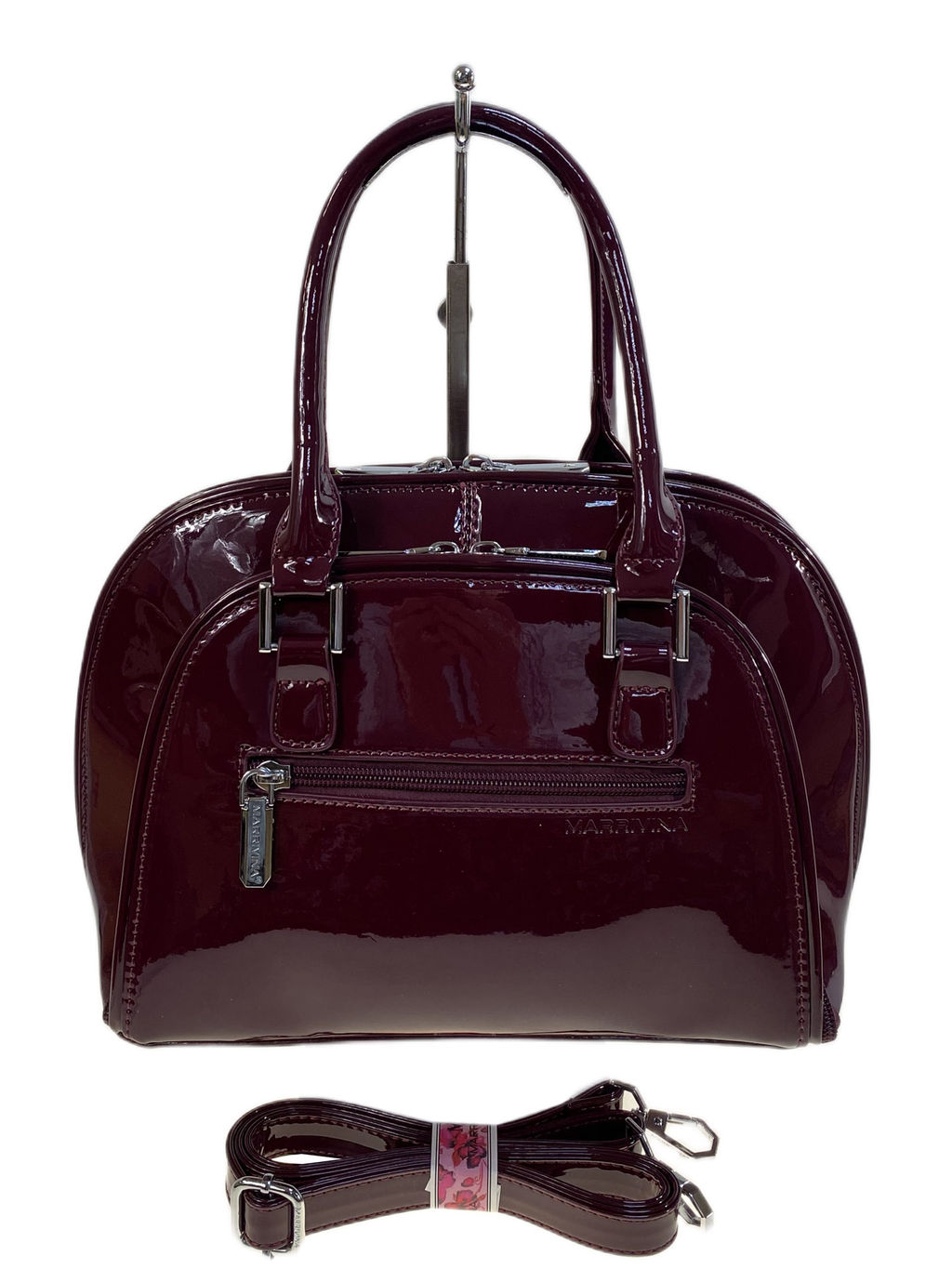 Женская сумка из искусственной кожи, цвет бордовый - Greta фото 2